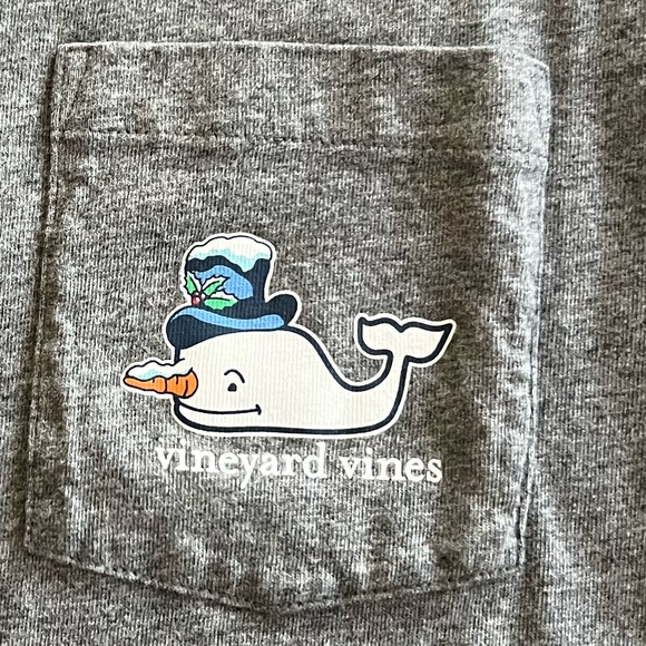 Vineyard Vines ⛄️ Snowman 2016 Holiday Long Sleeve Whale Tee ❄️ 🎄 - Picture 2 of 5